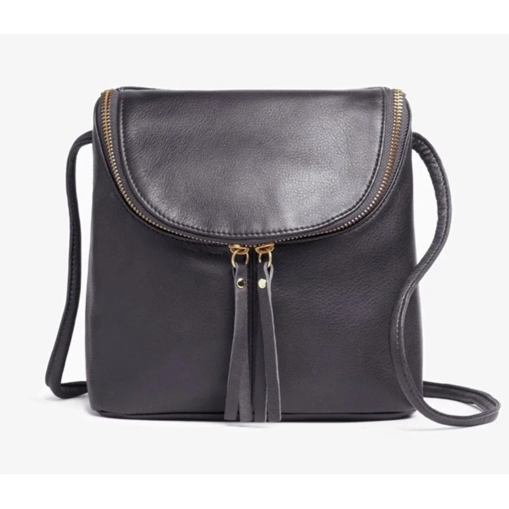 Osgoode Marley Emery Small Crossbody Leather RFID Storm Gray MSRP $175